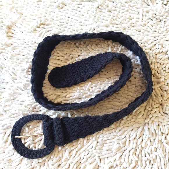 Unbranded black cotton woven belt - Picture 1 of 4